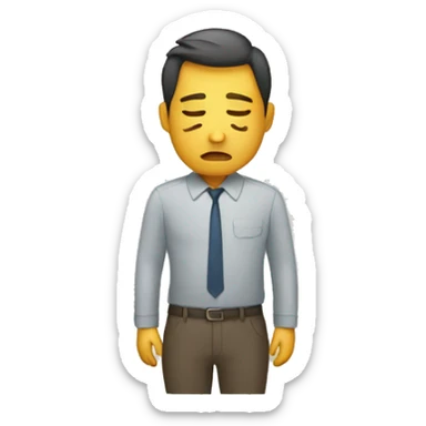Tired from work  sticker