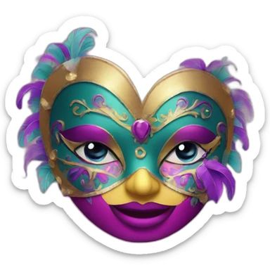 mascara de carnaval sticker