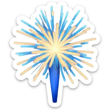 Blue fireworks  sticker