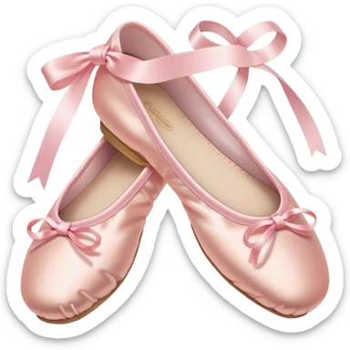 pastel pink ballet shoes sticker