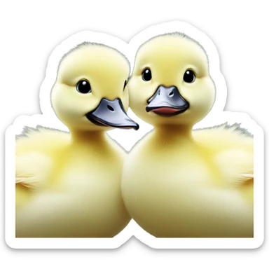 Two headed ducklings sticker