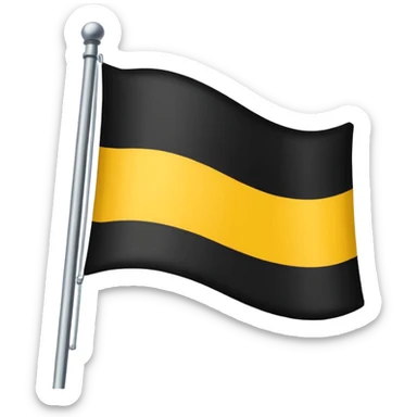 Flag tricolour up to down (black up)( yellow middle) and (white - bottom) sticker
