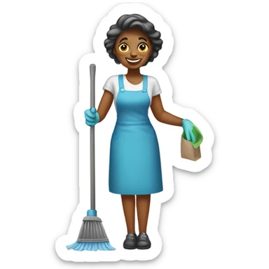 Texas cleaning lady sticker