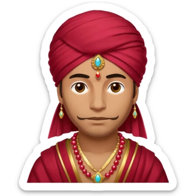 Desert King – ruby turban + amber robe sticker