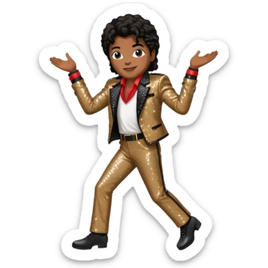 Micheal Jackson moonwalking sticker