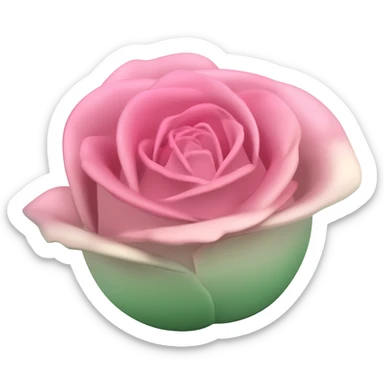 ombre rose pink green flower sticker
