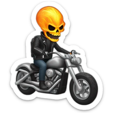 alien ghost rider sticker