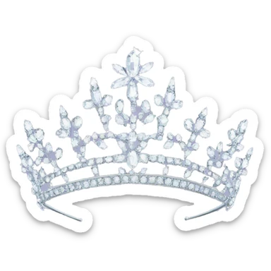 dainty diamond crystal tiara sticker