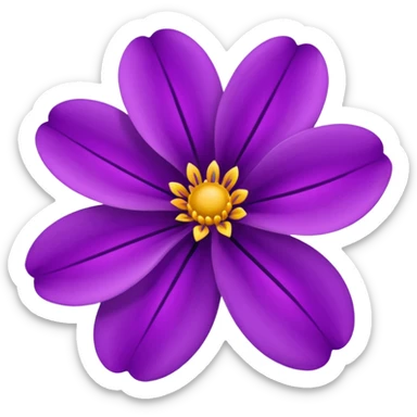 purple flower sticker