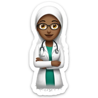 Beautiful Muslim doctor  sticker