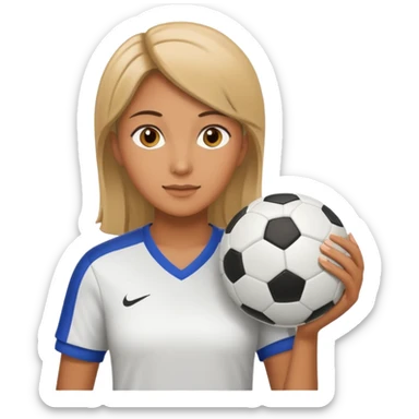 female soccer mentor giving advice sticker
