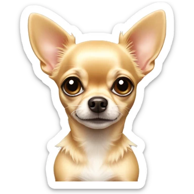 Blonde chihuahua with bow sticker