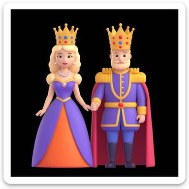 disney king and queen posing sticker