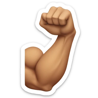 muscular arm sticker