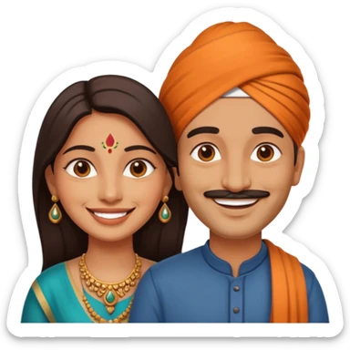 2 indian couple beautiful 😍 full size sticker