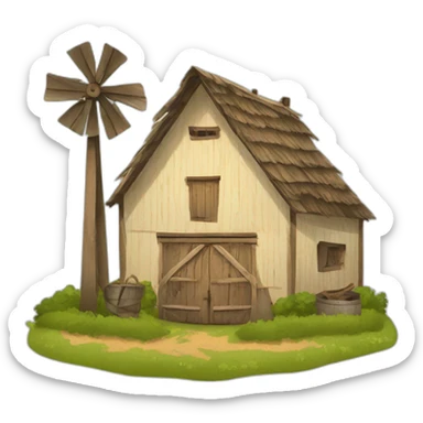 old latvian farmsted sticker