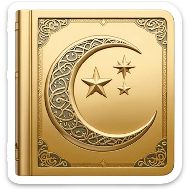 Closed Quran with the Islamic Symbol on it (moon and star) sticker