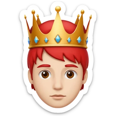 RED Crown King sticker