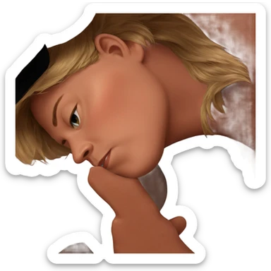 blonde boy portrait closeup sticker