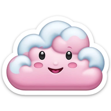 Cotton candy clouds sticker