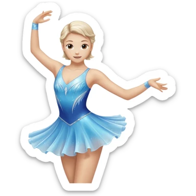 Ice skater twirling sticker