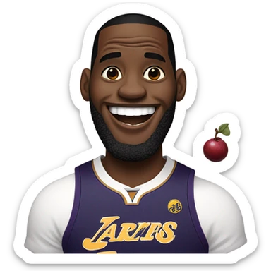 make an emojo of lebron james eating a blueberrie

 sticker
