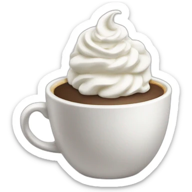 Coffee with whipped cream  sticker