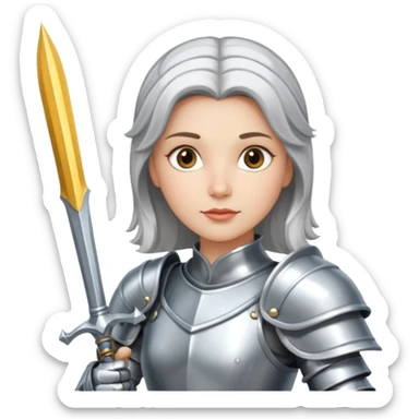 Renaissance princess knight on horse sticker