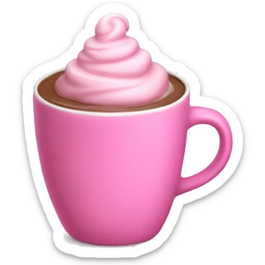 Pink hot chocolate  sticker