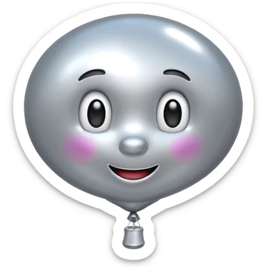 silver baloon sticker
