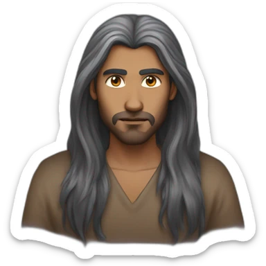 Long hair Sri Lankan dungeon master sticker