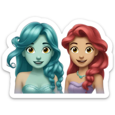 vayana and ariel disney sticker