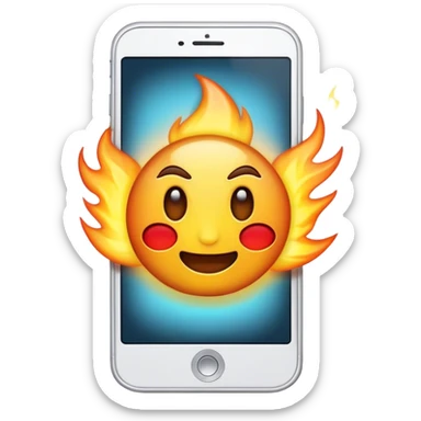 Phone emitting awesomeness sticker