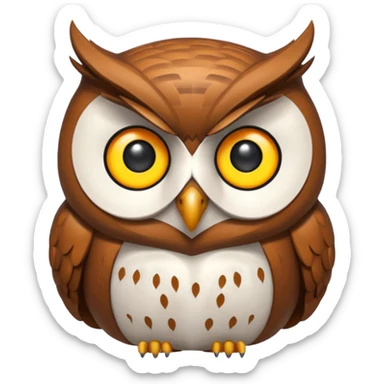 code writing owl sticker