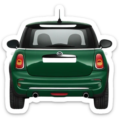 Mini cooper dark Green side Profile sticker