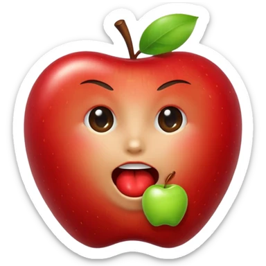 android eating apple sticker