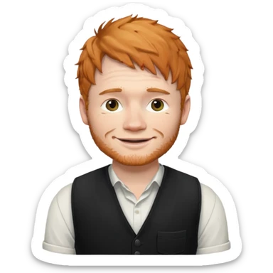 Ed Sheeran wear vest sticker