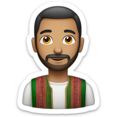 a man wearing Palestinian clothing  sticker