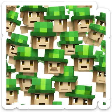 Minecraft creeper with a hat sticker