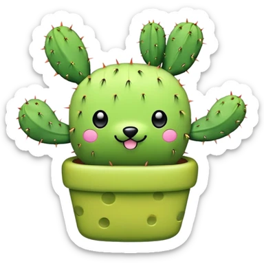 toki doki cactus  dog sticker
