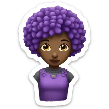 purpl thistle girl sticker