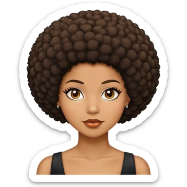 Black Latina with pixie afro sticker