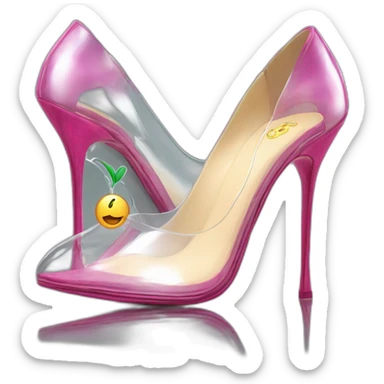 Ripple-XRP-Currency clear-vinyl heels-pumps sticker
