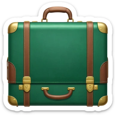 suitcase emerald color sticker