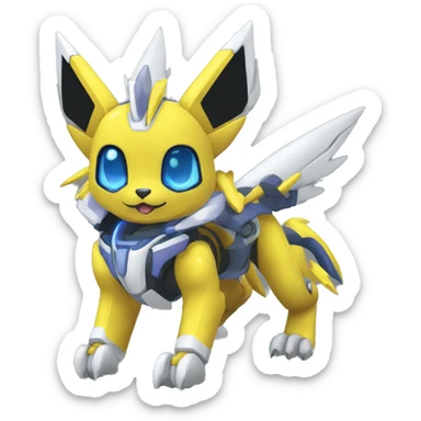 Renamon-Zeraora-Metabee-Mecha sticker