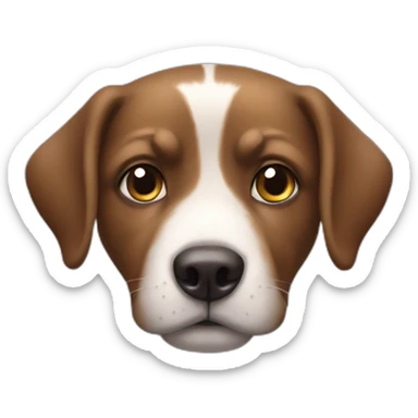 Un chien avec des cœurs dans les yeux sticker