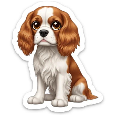 dog Cavalier King Charles Spaniel full height sticker