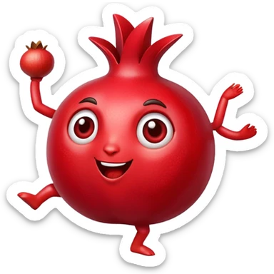Dancing pomegranate  sticker