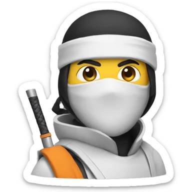 Ninja with Clem writing on top sticker