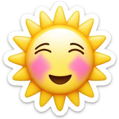 sunshine with pink background  sticker